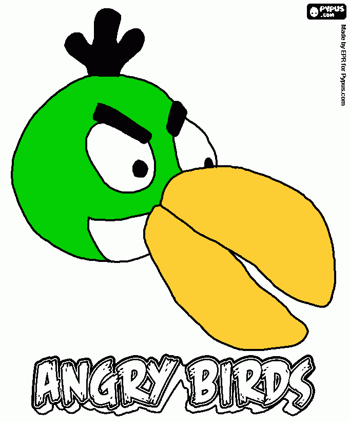 angry bird 4 coloring page