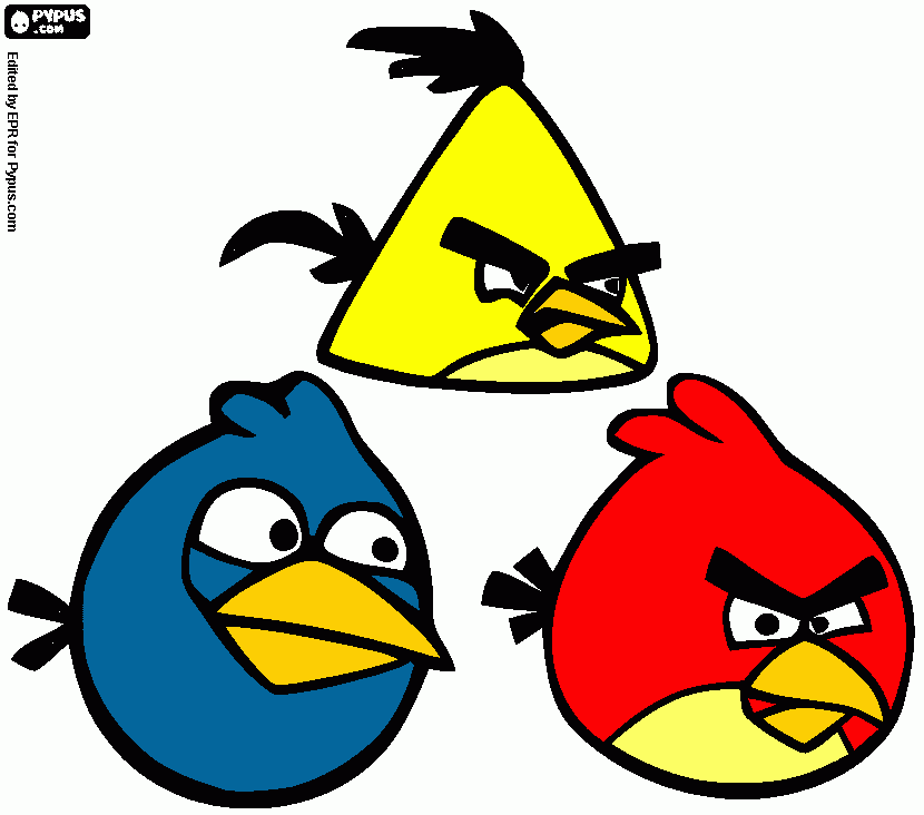 angry birdse coloring page