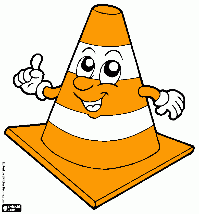 animated cone coloring page
