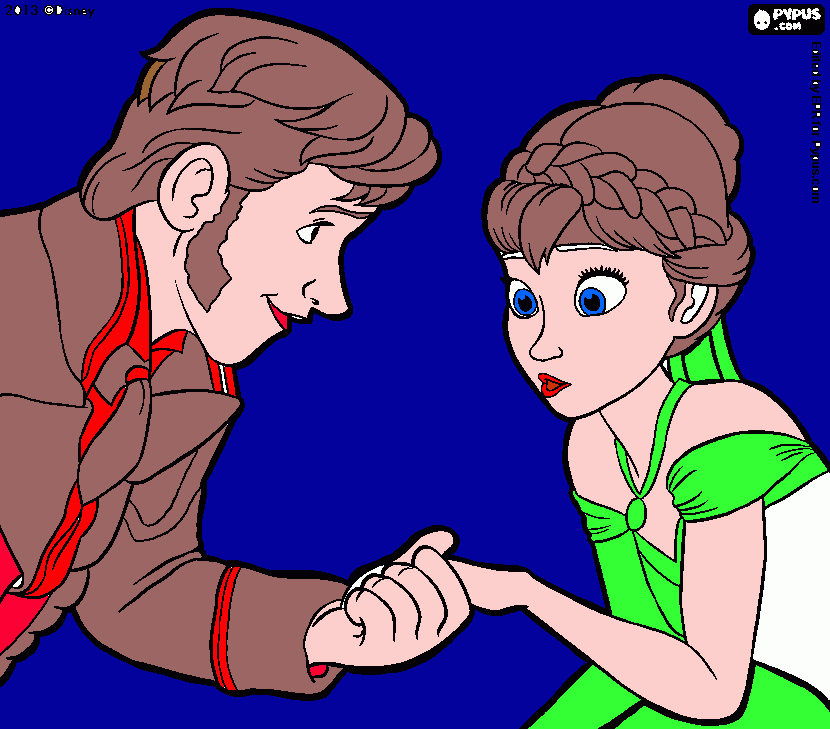 anna and hans coloring page