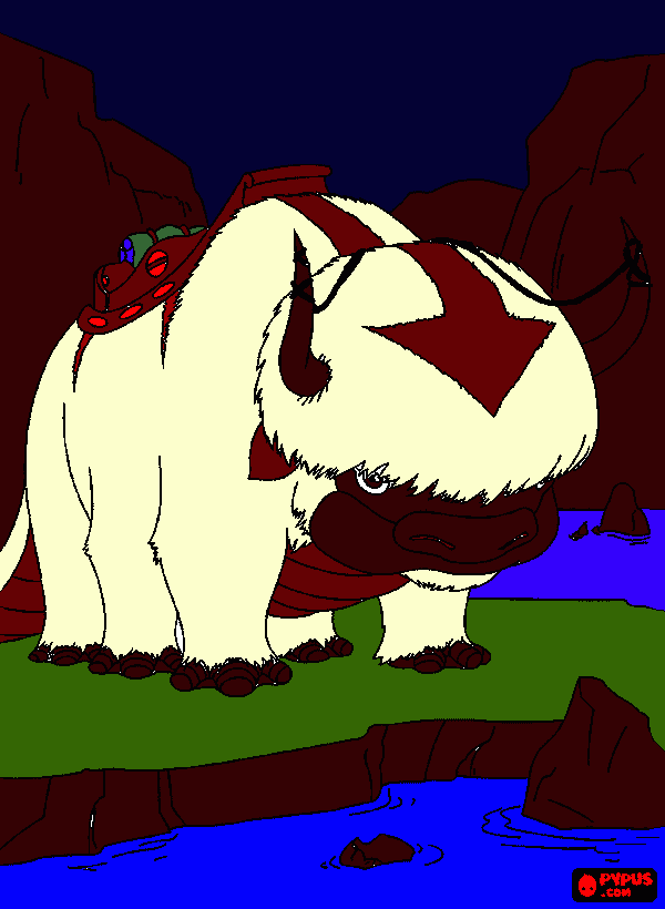 appa the flying bison coloring page