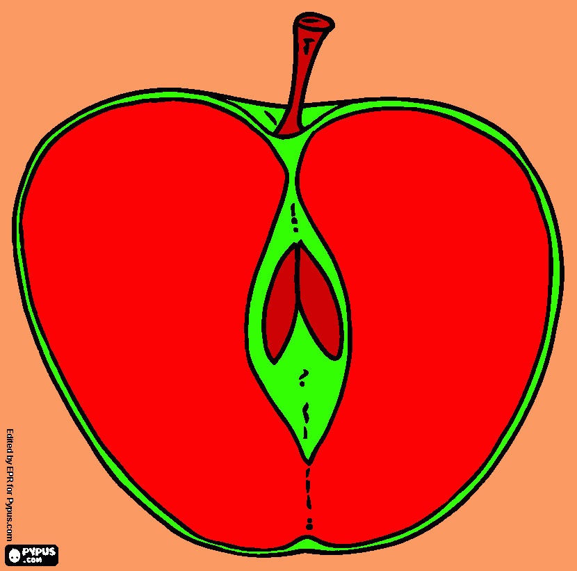 Apple coloring page