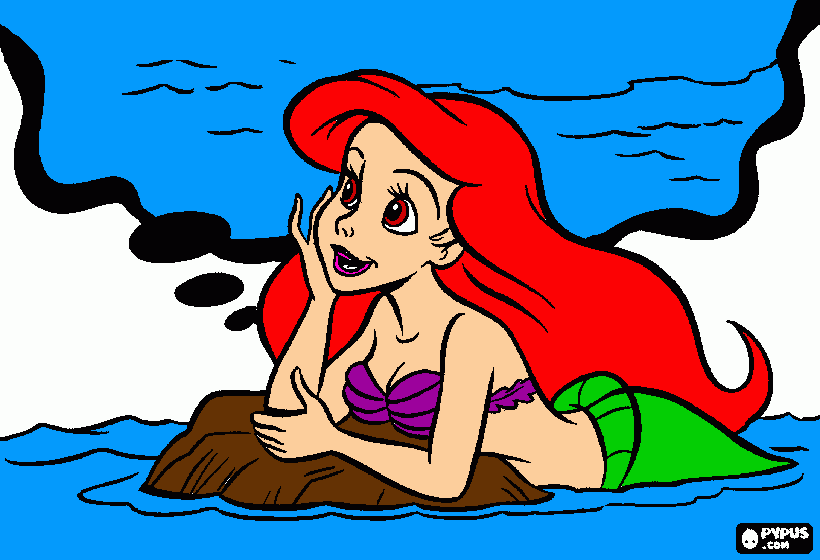 ariel (la sirenita)  (L) coloring page