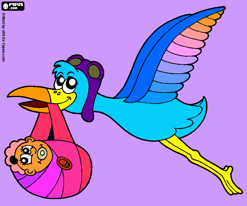BABY COMING YOUR WAY!! coloring page