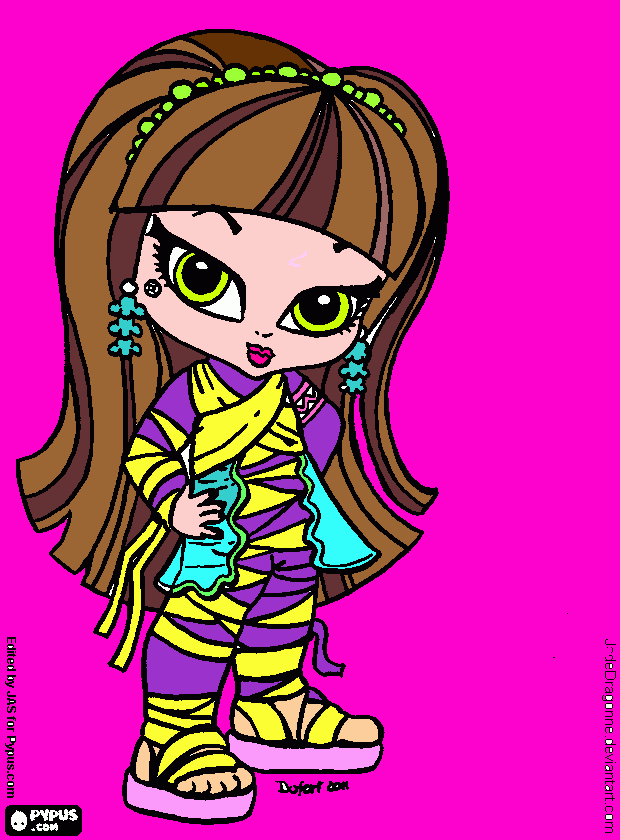 baby monster high coloring page