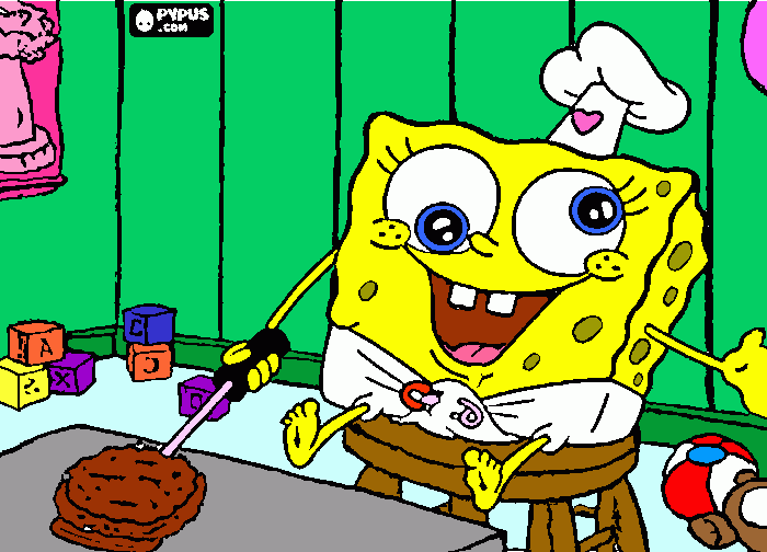 Baby Spongebob coloring page