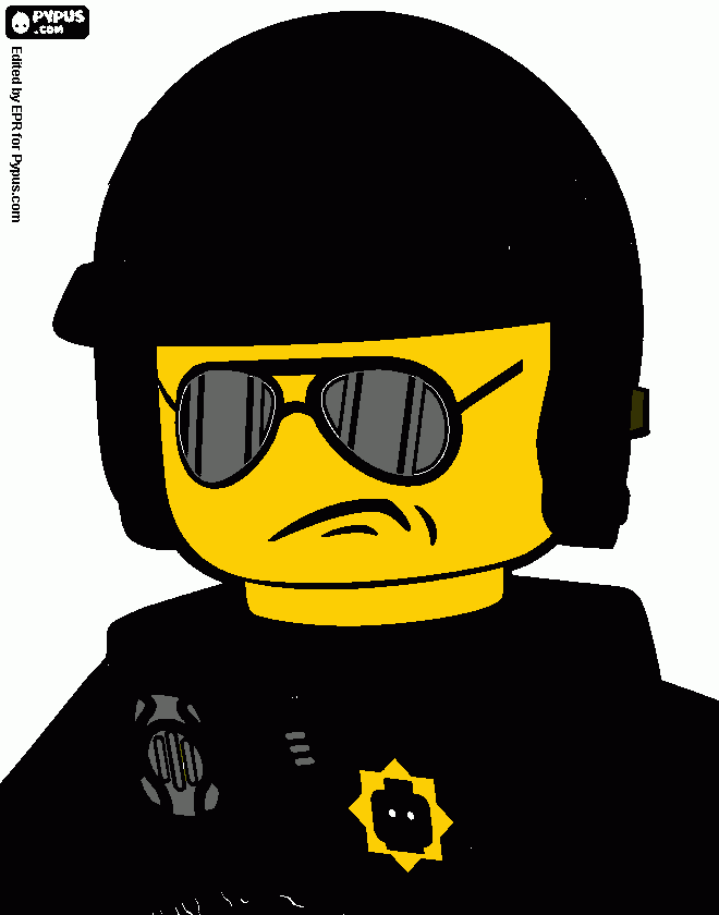 Bad cop coloring page