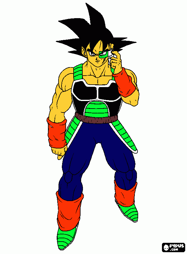 bardock coloring page