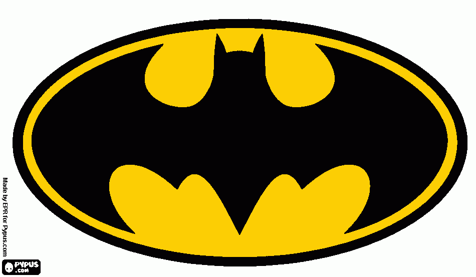 Batman Logo for Family Photo coloring page