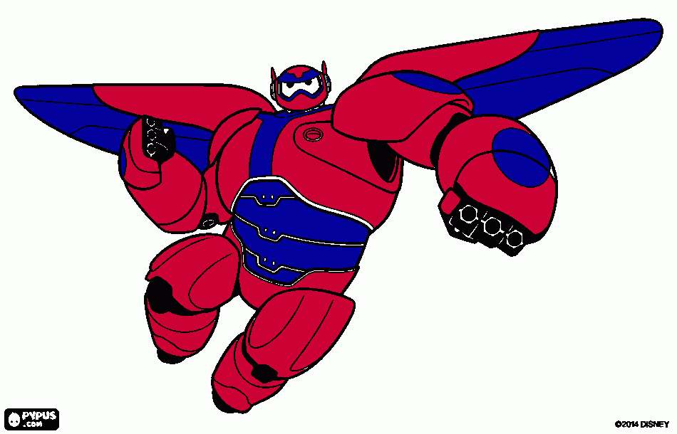 Baymax mo coloring page