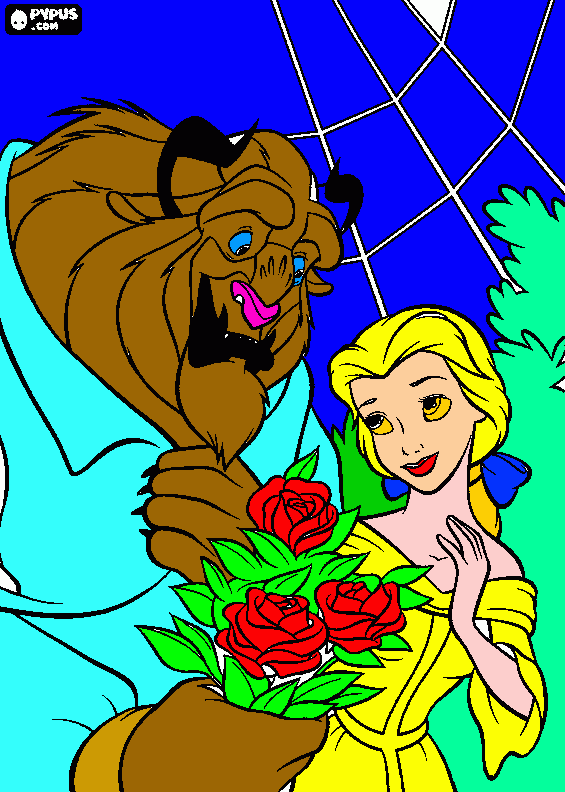 Beaty and the Beast coloring page