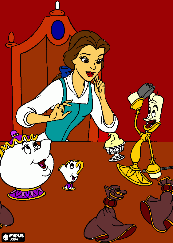 belle! coloring page, printable belle!