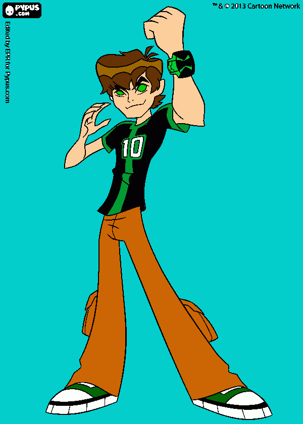 Ben 10 shtuff coloring page