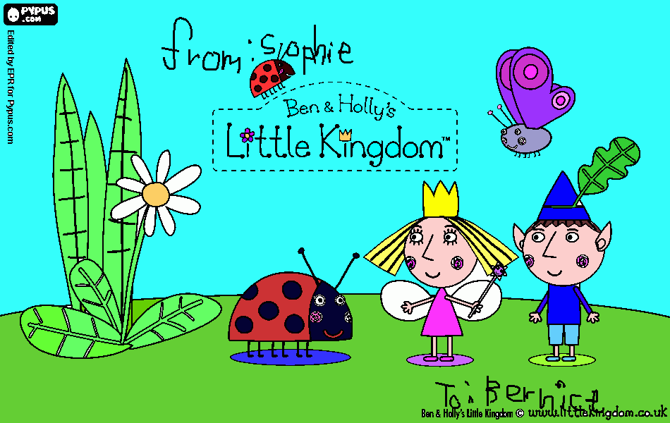 Ben and Holly's little kingdom picture coloring page