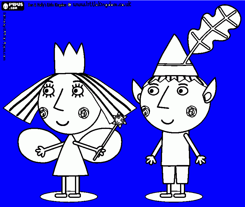 Ben & Holly coloring page