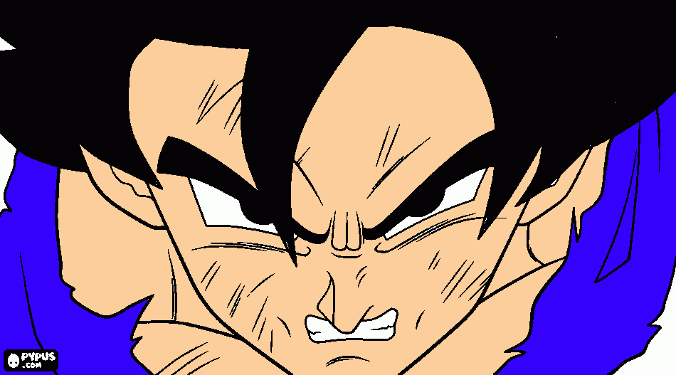 black haired ssj coloring page