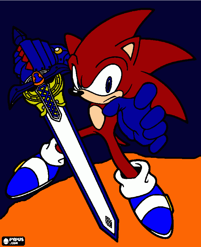 Blade the Swordman Hedgehog coloring page