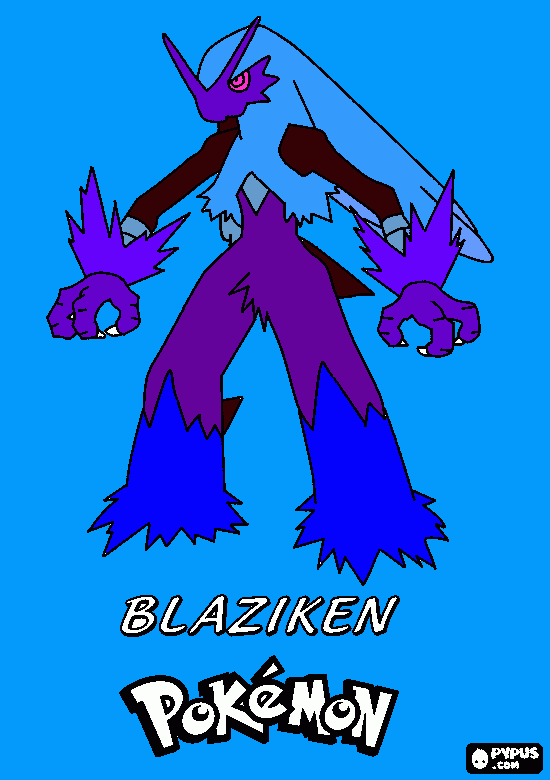 blaziken coloring page