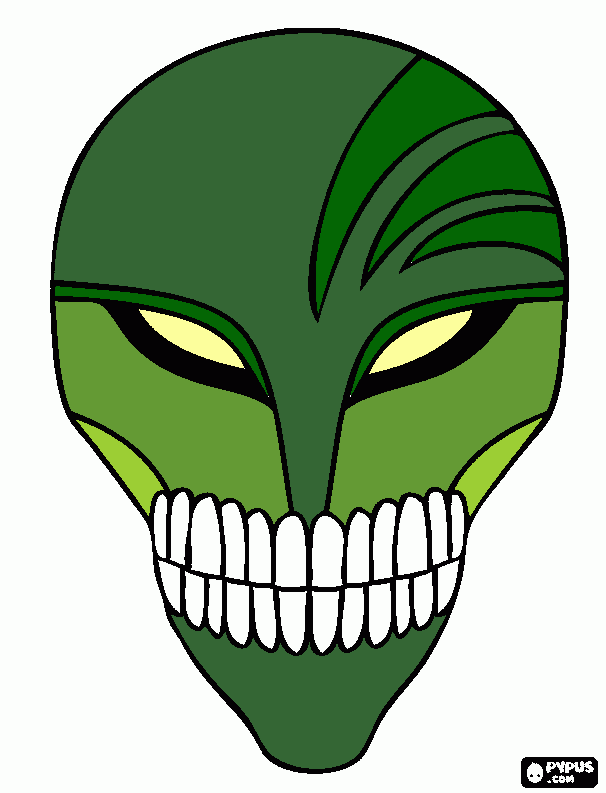 Bleach OC Hollow Mask coloring page