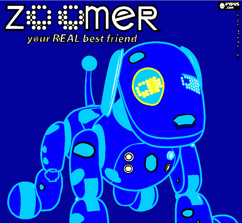 blue zoomer sport coloring page