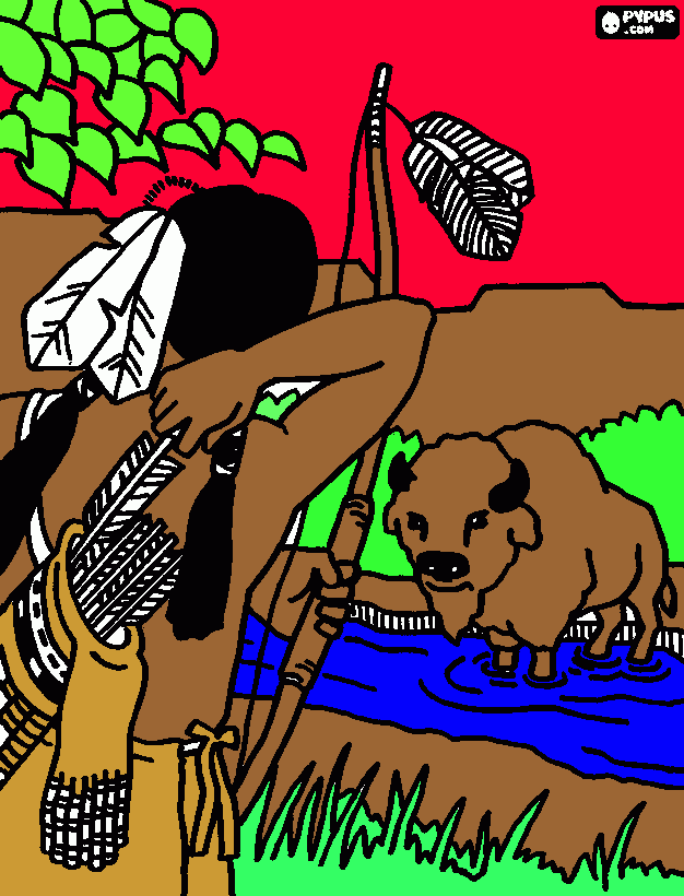 bluebuffalo hunting coloring page