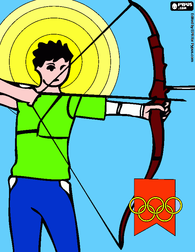 bow and arrow coloring page