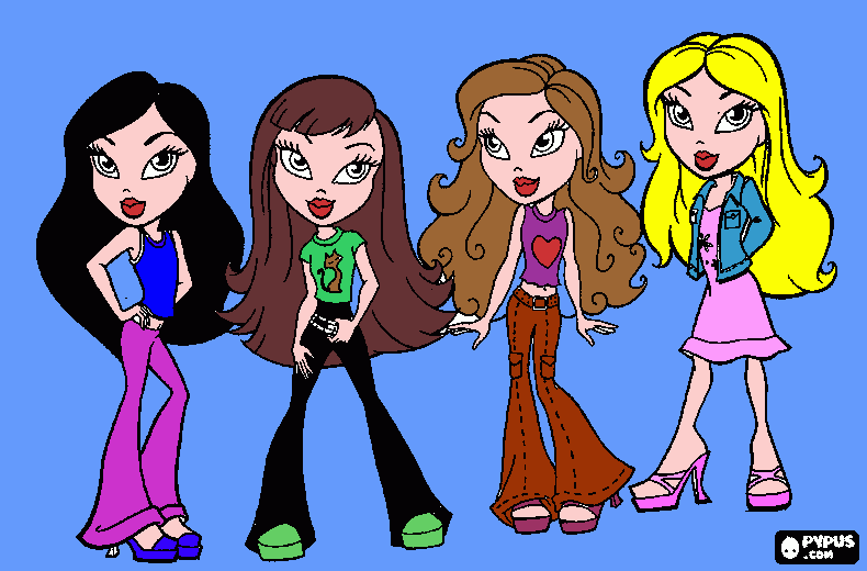 Bratz babák coloring page