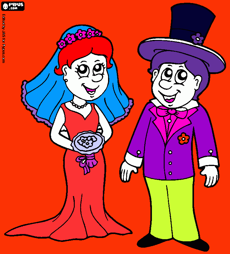 bride coloring page