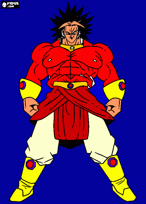 Broly SSJ4 coloring page