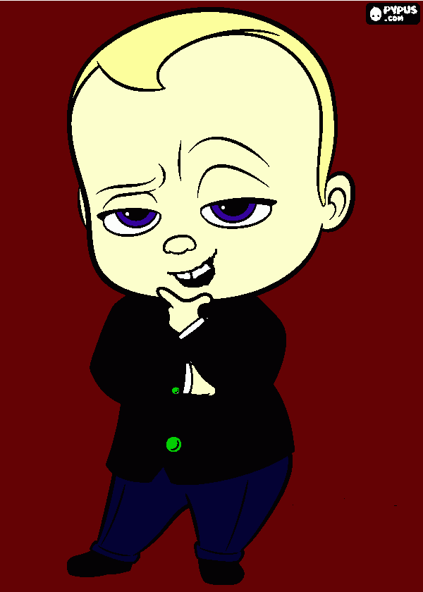 buck tooth boss baby coloring page