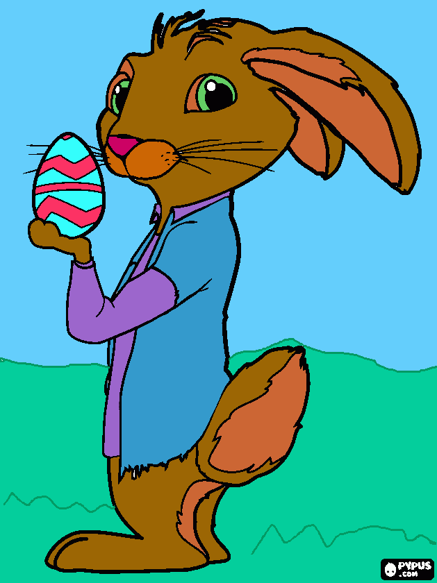 Bunnny coloring page