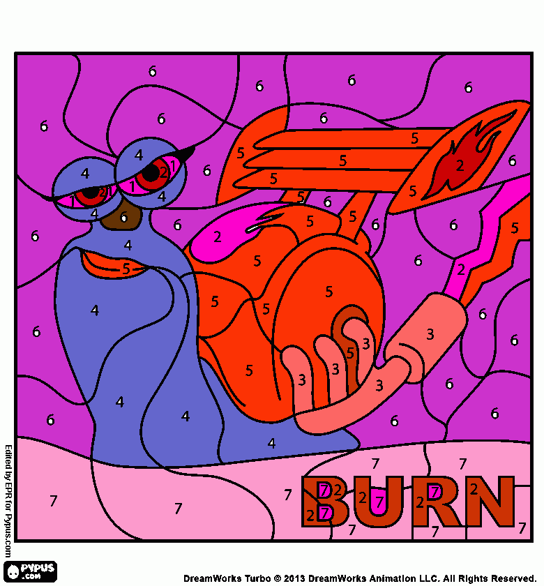 burn coloring page