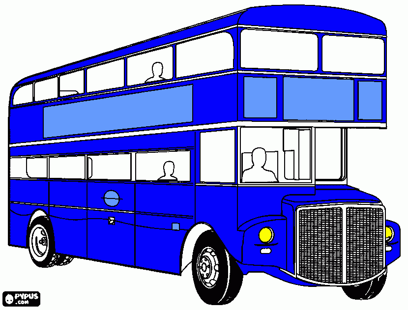 bus coloring page