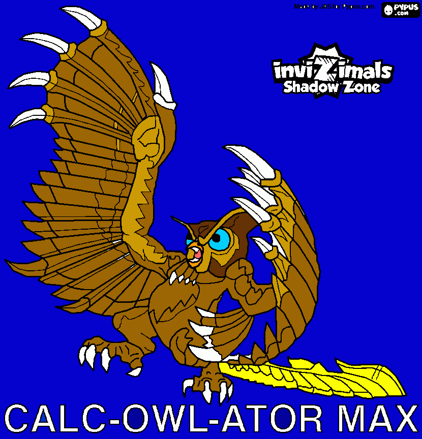 CALC OWL ATOR coloring page