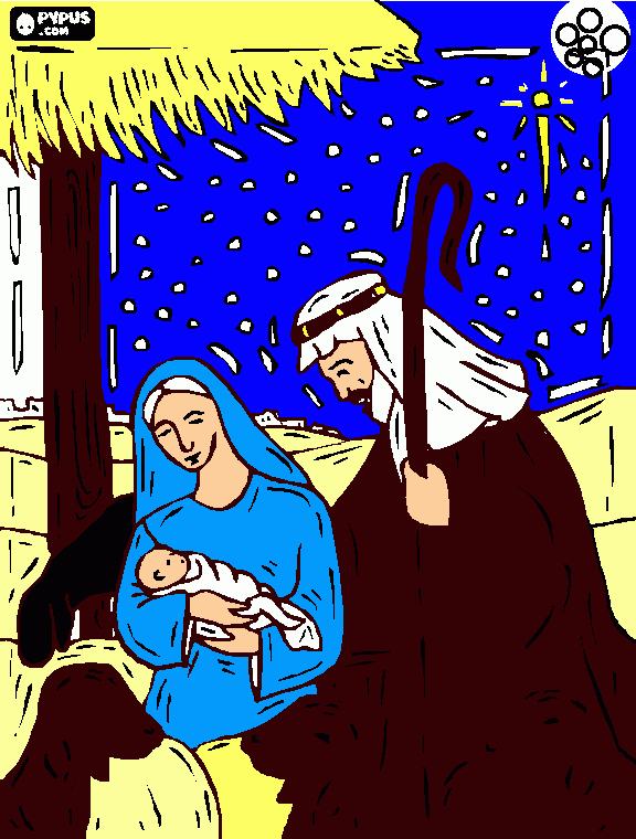 Camilla's Nativity coloring page