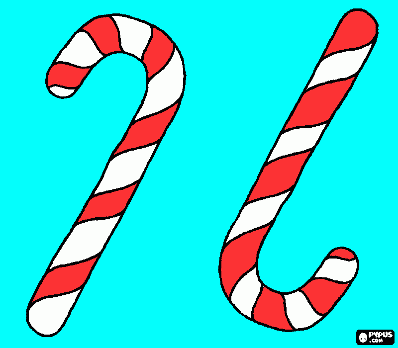 candy cane coloring page