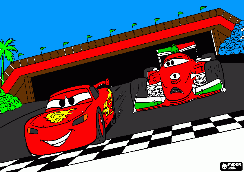 Cars 2 drawing - awesome coloring page