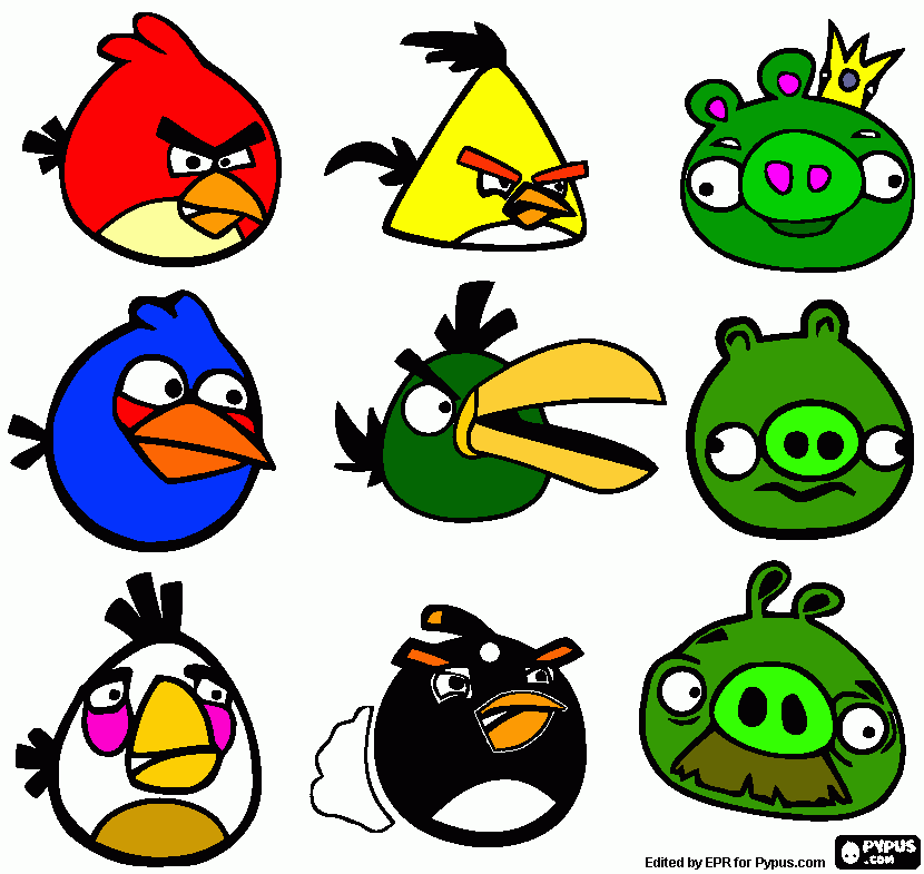 Cauthon Angry Birds coloring page