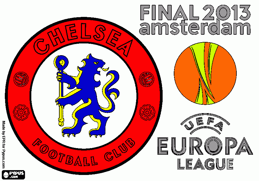 champion UEFA Europe League 2012-2013  coloring page