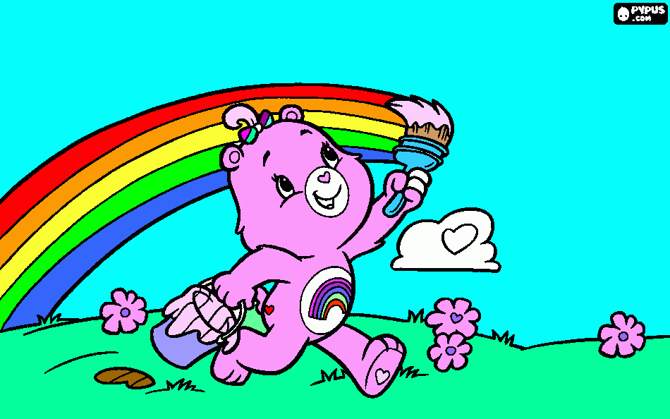 cheer bear coloring page