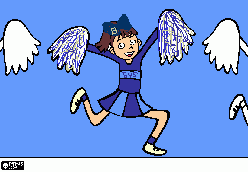 cheerleader coloring page