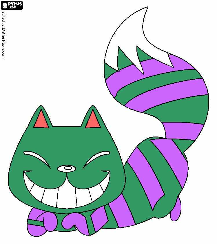 Chessie cat coloring page