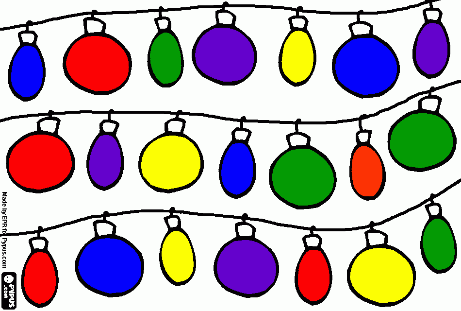 Christmas Lights coloring page