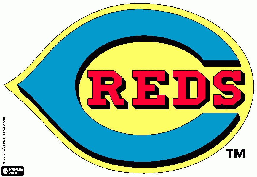 Cincinnati Reds logo coloring page