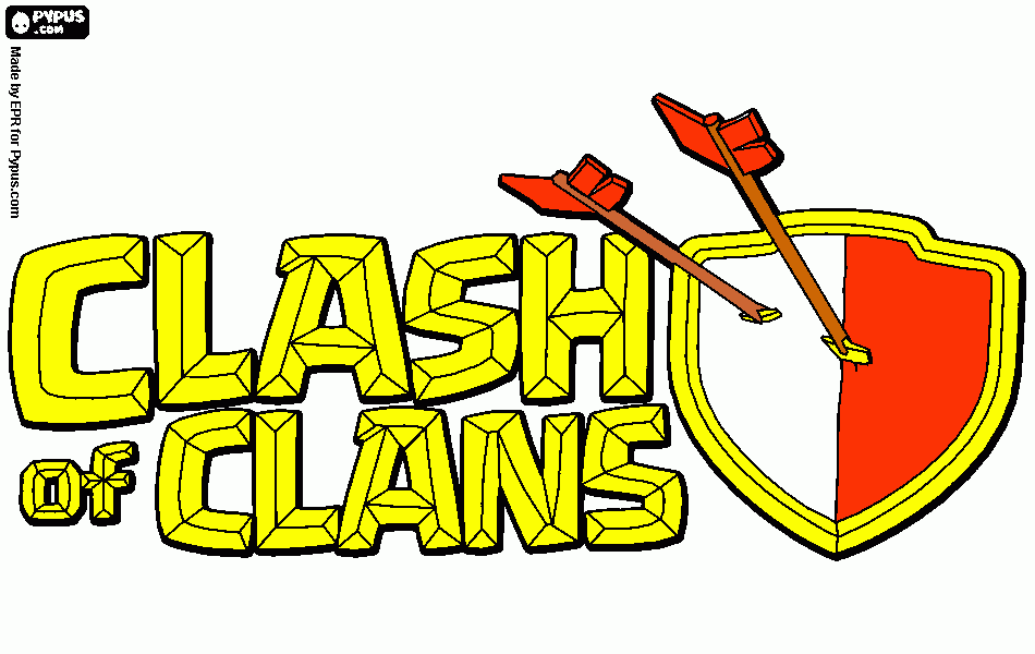 clasher coloring page