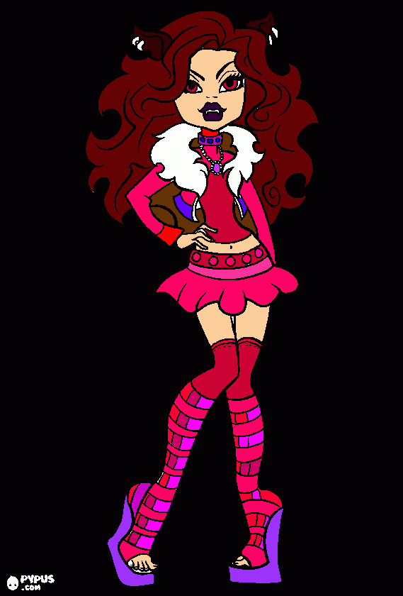 clawdeen fashion coloring page
