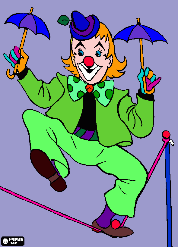 clown for Kel coloring page