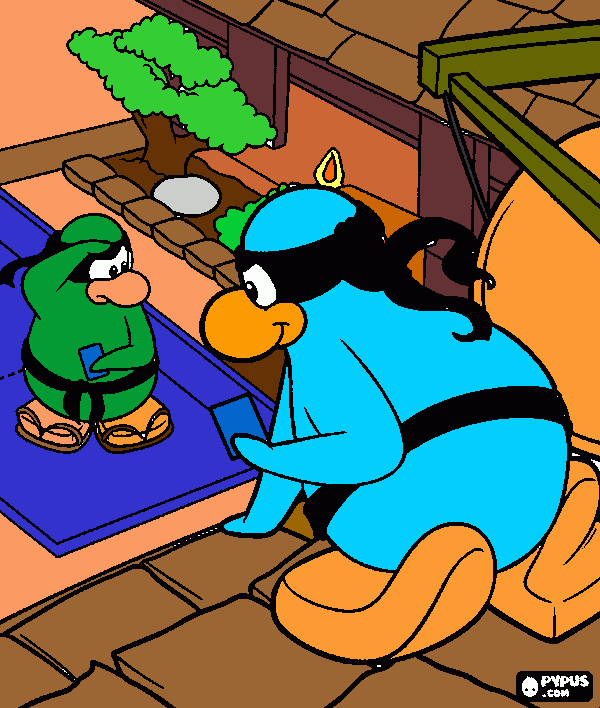 Club Penguin Dojo coloring page