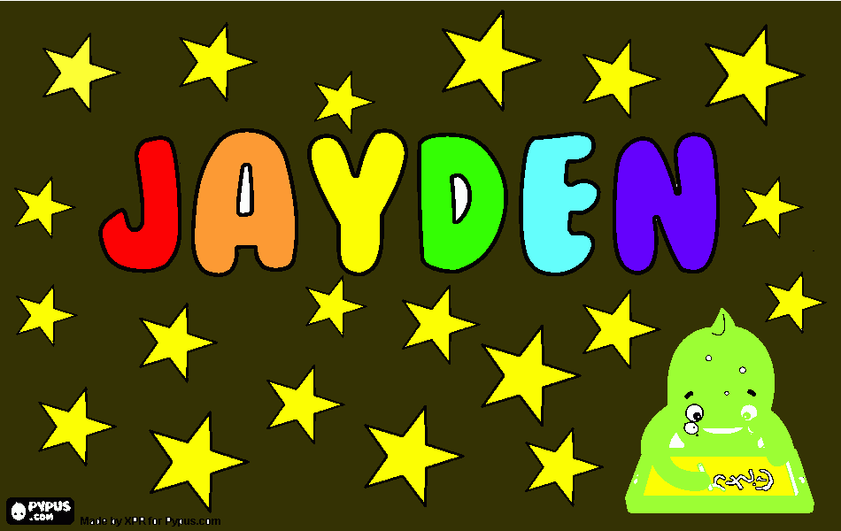 coloring page Jayden name coloring page