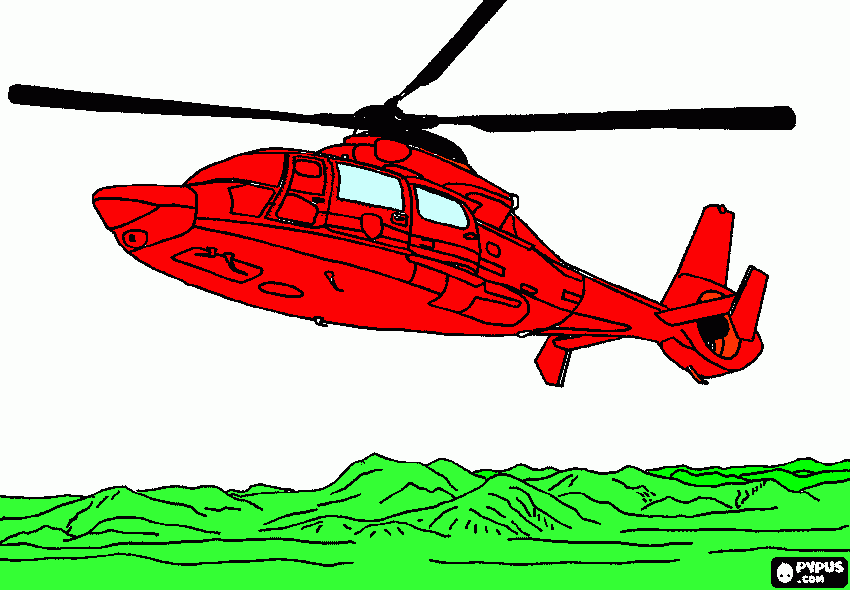 copter coloring page